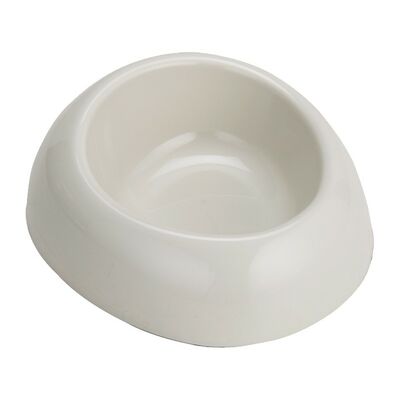 Miska owalna dla psa kota plastikowa 0,8 l kremowa