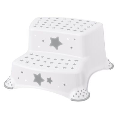 Podest dziecięcy dwustopniowy z funkcją antypoślizgową stars igor kosmiczny biały 40 x 37 x 21 cm keeeper