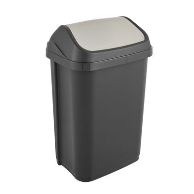 Kosz na śmieci z obrotową pokrywą 25 l grafit swantje 33,5 x 25,5 x 53,5 cm keeeper