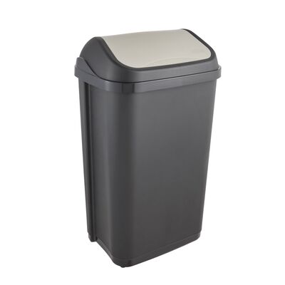 Kosz na śmieci z obrotową pokrywą 50 l grafit swantje 38,5 x 29 x 66 cm keeeper