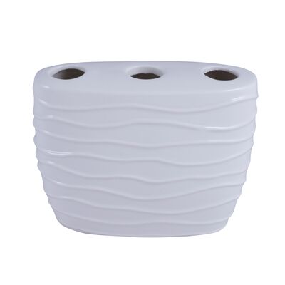 Kubek na szczoteczki MAREA biały 8 x 8 x 18 cm AWD Interior