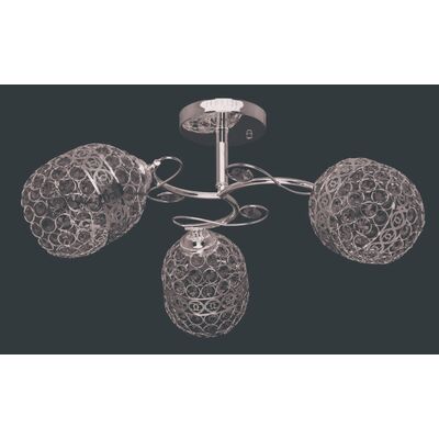Lampa przysufitowa 3 - płomienna chrom Venti