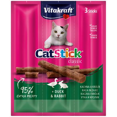 Przysmak dla kota Cat Stick Mini 3 sztuki kaczka/królik Vitakraft