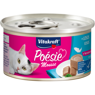 Karma dla kotów Poesie Mus łosoś 85 g Vitakraft