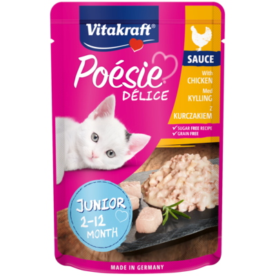 Karma dla kotów Poesie Deli Sauce Junior z kurczakiem 85 g Vitakraft