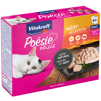 Karma dla kotów Poesie Deli Sauce Multipack z mięsem 6x85 g Vitakraft