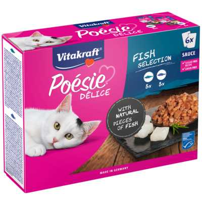 Karma dla kotów Poesie Deli Sauce Multipack z rybą 6x85 g Vitakraft