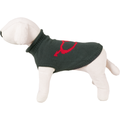 Sweter dla psa grafitowy w serca L-35 cm happet