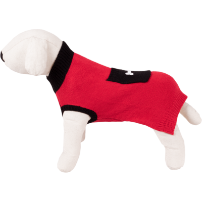 Sweter dla psa czerwony z kieszonką M-30 cm happet