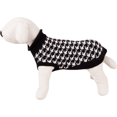 Sweter dla psa czarno-biały M-30 cm