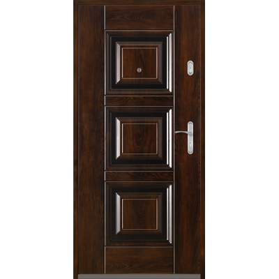 Drzwi zewnętrzne Quadrat Mahoń 80L