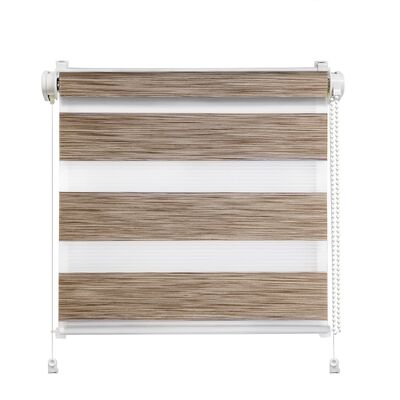 Mini roleta fast dzień i noc Sahara 61 x 140 cm brąz Mardom