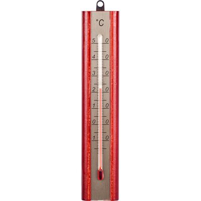 Termometr pokojowy 40 x 200 mm złota skala drewniany prostokątny Bioterm