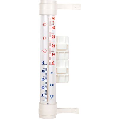 Termometr zaokienny przyklejany biały 45 x 290 mm Bioterm