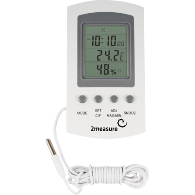Stacja pogody elektroniczna - termometr / higrometr z zegarem 2Measure