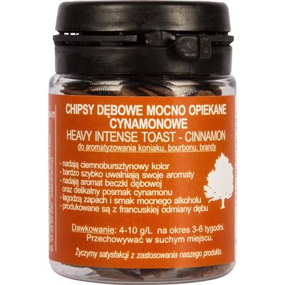 Chipsy dębowe cynamonowe mocno opiekane 20 g Browin
