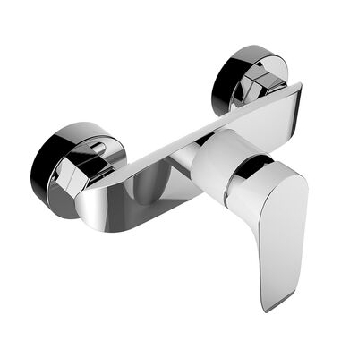 Bateria natryskowa ALEA BLE 640D chrom/biały Laveo