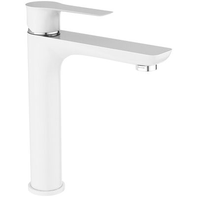 Bateria umywalkowa wysoka RAILA BLL 62ND chrom/biały Laveo