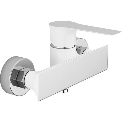 Bateria natryskowa RAILA BLL 640D chrom/biały Laveo