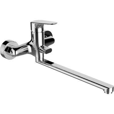 Bateria wannowo-umywalkowa z ruchomą wylewką RONDO BLX 01FD chrom Laveo