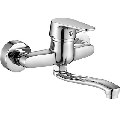 Bateria umywalkowa ścienna LUGA BQL 050D chrom Kuchinox