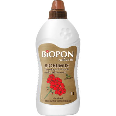 Biohumus do pelargonii i innych roślin balkonowych płyn 1 l BOPON
