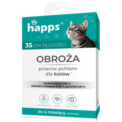 Obroża przeciw pchłom dla kotów HAPPS