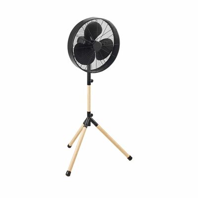 Wentylator stojący czarny Ø40 cm drewno