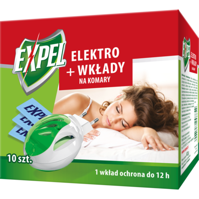 Elektro + wkłady na komary 10 sztuki EXPEL