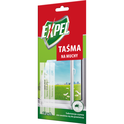 Naklejka na muchy (taśma) 12 sztuk EXPEL
