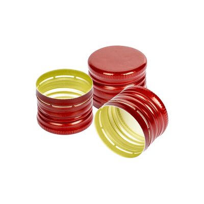 Zakrętka do butelek czerwona 31,5 x 24 mm 6 sztuk Browin