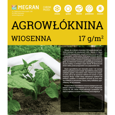 Agrowłóknina wiosenna 17 g/m² 2,1 m x 20 mb