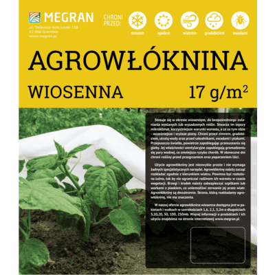 Agrowłóknina wiosenna 17 g/m² 3,2 m x 20 mb