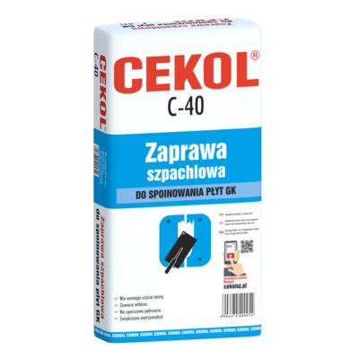 Zaprawa szpachlowa do spoinowania płyt GK C-40 5 kg CEKOL