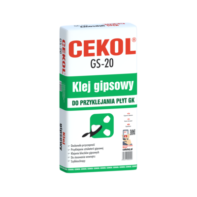 Klej gipsowy GS-20 20 kg Cekol