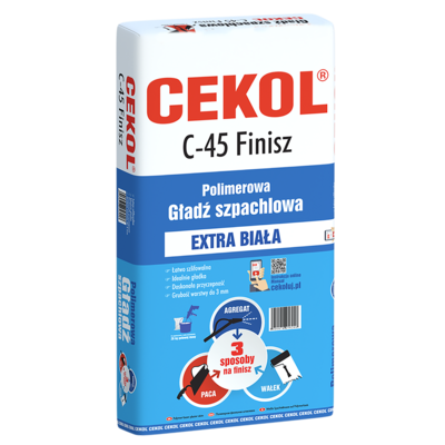 Gładź szpachlowa polimerowa C-45 Finish 5 kg CEKOL