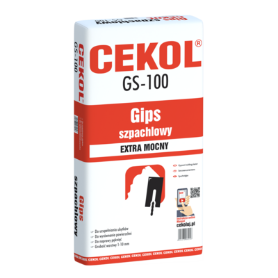 Gips szpachlowy GS-100 20 kg CEKOL