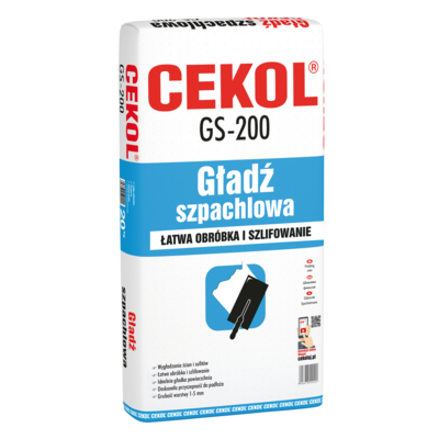 Gładź szpachlowa GS-200 5 kg CEKOL