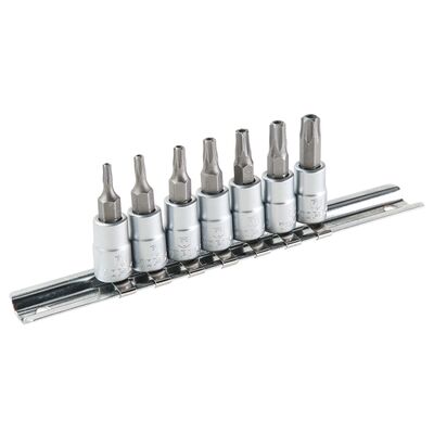 Końcówka Torx na nasadce 35 mm, zestaw 7 sztuk TOPEX