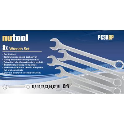Zestaw kluczy płaskooczkowych PCSK8P polerowane Nutool