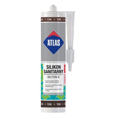 Silikon sanitarny SILTON S 124 ciemne wenge 280 ml Atlas