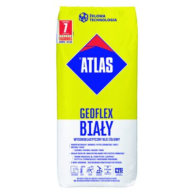 Klej żelowy wysokoelastyczny GEOFLEX BIAŁY 22,5 kg Atlas