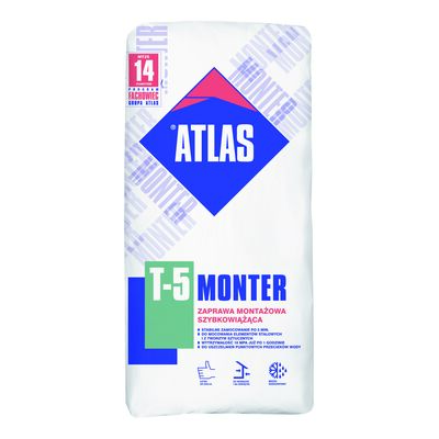 Szybkowiążąca zaprawa montażowa MONTER T-5 25 kg Atlas