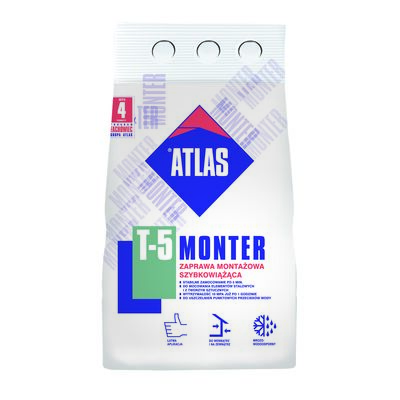 Szybkowiążąca zaprawa montażowa MONTER T-5 5 kg Atlas