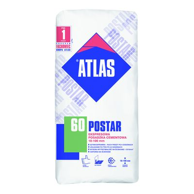 Ekspresowa posadzka cementowa POSTAR 60 25 kg Atlas