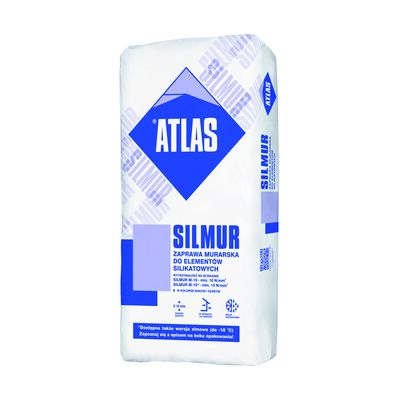 Zaprawa murarska do elementów silikatowych SILMUR M10B biała 25 kg Atlas
