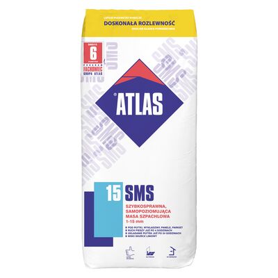 Szybkosprawna samopoziomująca masa szpachlowa SMS 15 25 kg Atlas