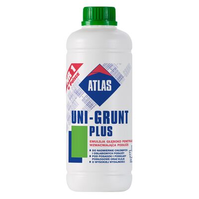 Drobnocząsteczkowy grunt głęboko penetrujący UNI-GRUNT PLUS 1 kg Atlas
