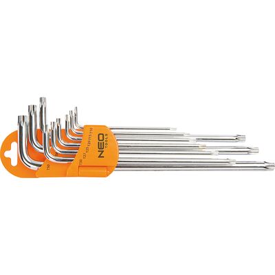 Klucz Torx, z magnesem, zestaw 9 sztuk NEO