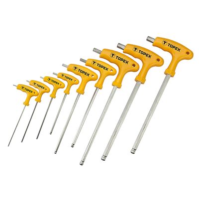Klucz Torx typu "T" T10 - T50, zestaw 9 sztuk TOPEX